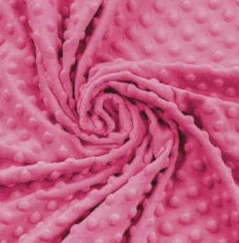 M47 - VZORNÍK - Minky DOTS - Azalea Pink