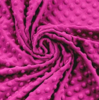 M47 - VZORNÍK - Minky DOTS - Fuchsia