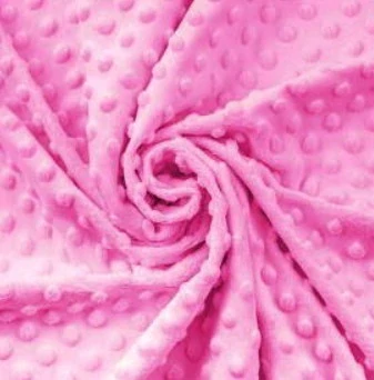 M44 - VZORNÍK - Minky DOTS - Candy Pink