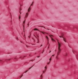 M47 - VZORNÍK - Minky DOTS - Azalea Pink