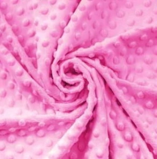 M44 - VZORNÍK - Minky DOTS - Candy Pink