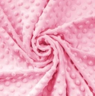 M42 - VZORNÍK - Minky DOTS - Pink